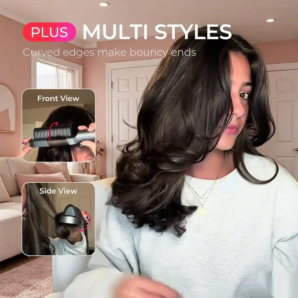 hair straightener comb straightening brush