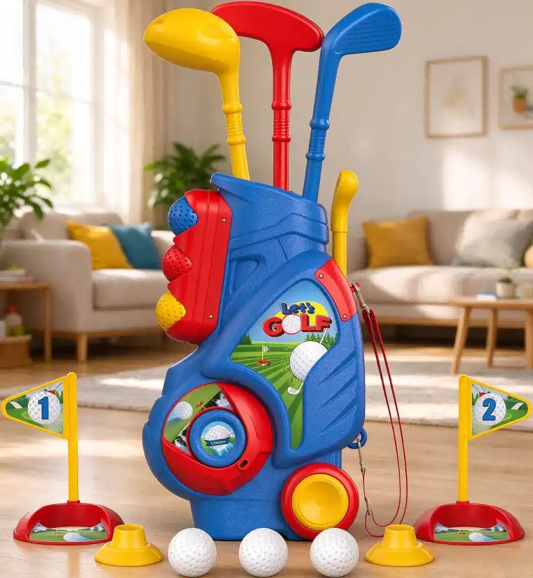 Can a toddler kids golf set be used indoors?