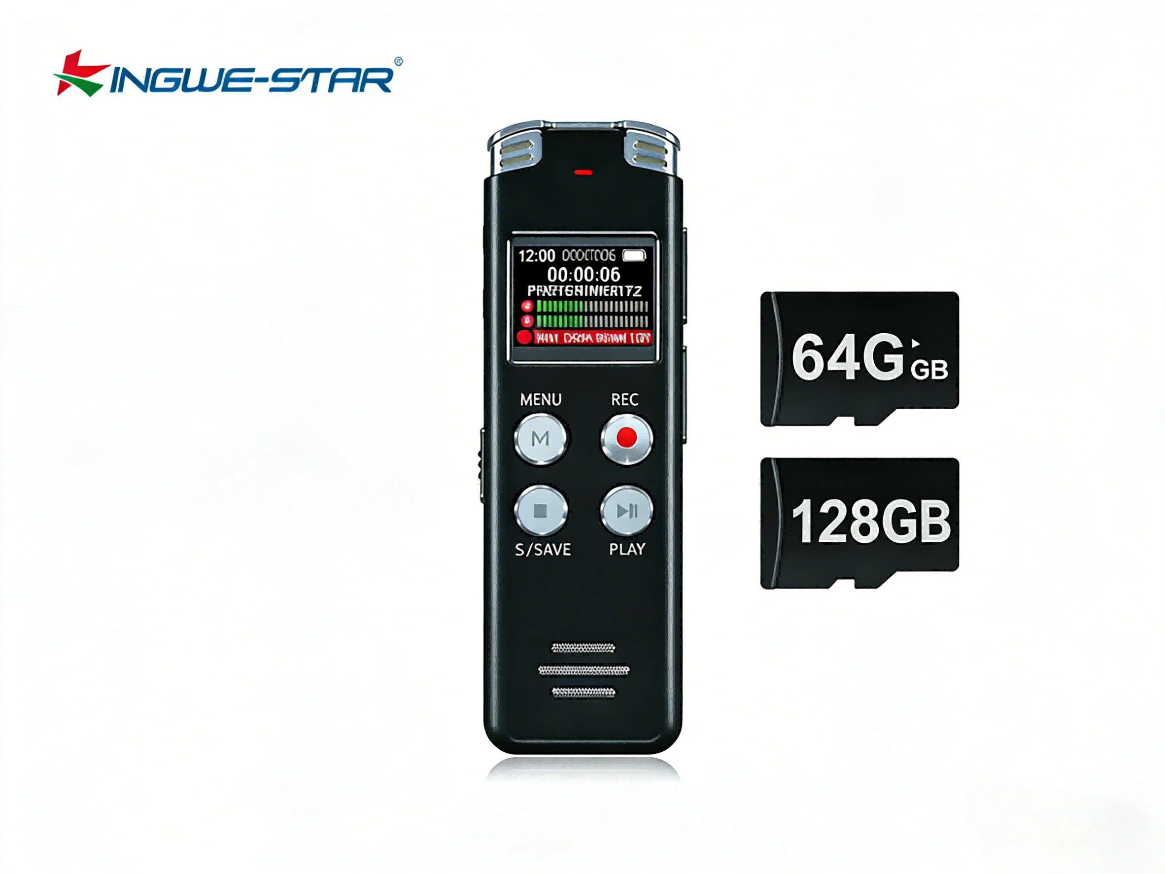 64GB Digital Voice Recorder with Playback